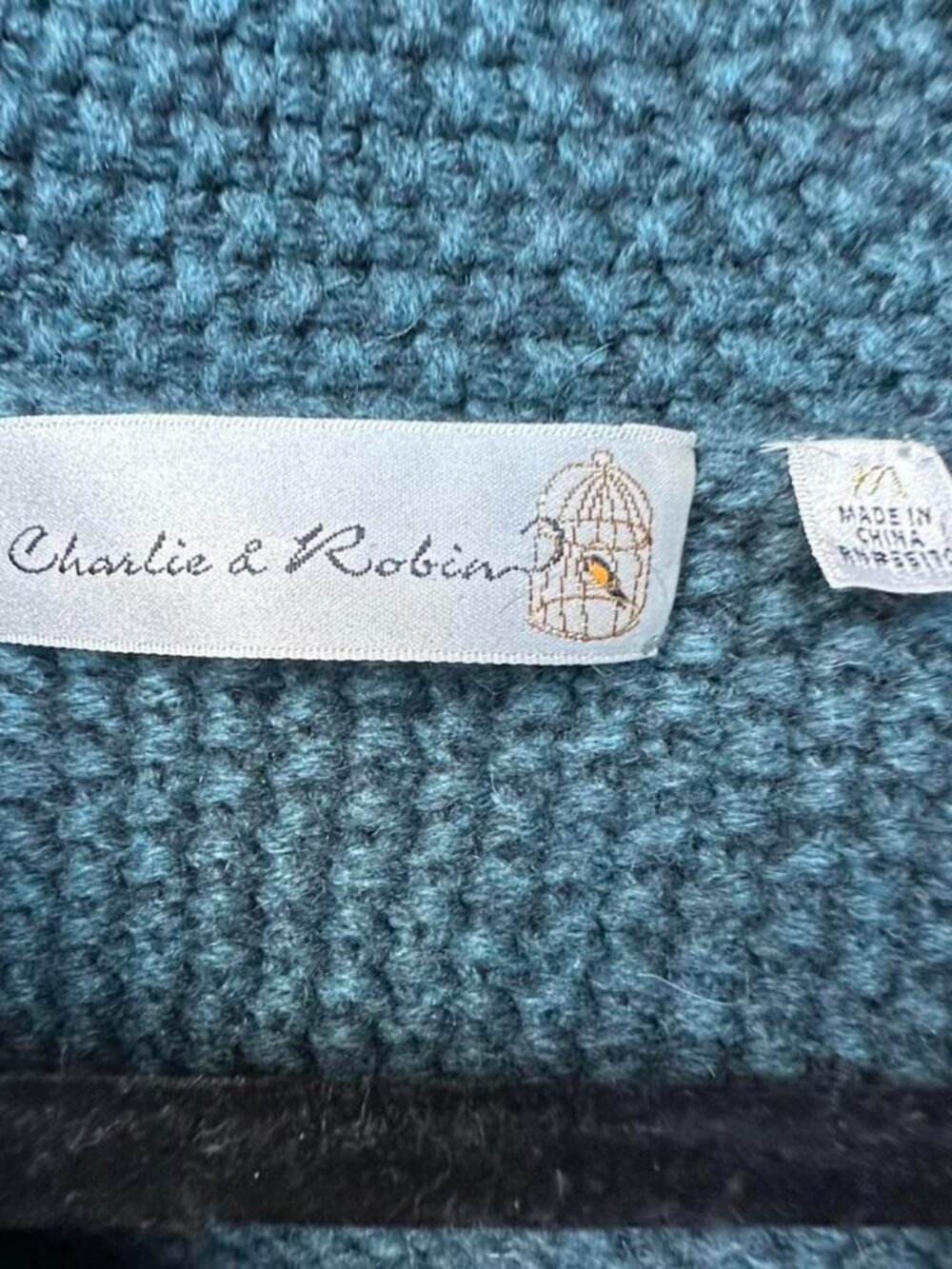 Anthropologie Charlie & Robin Princess Sleeve Cardigan  Medium Knitted button fr - Picture 4 of 8